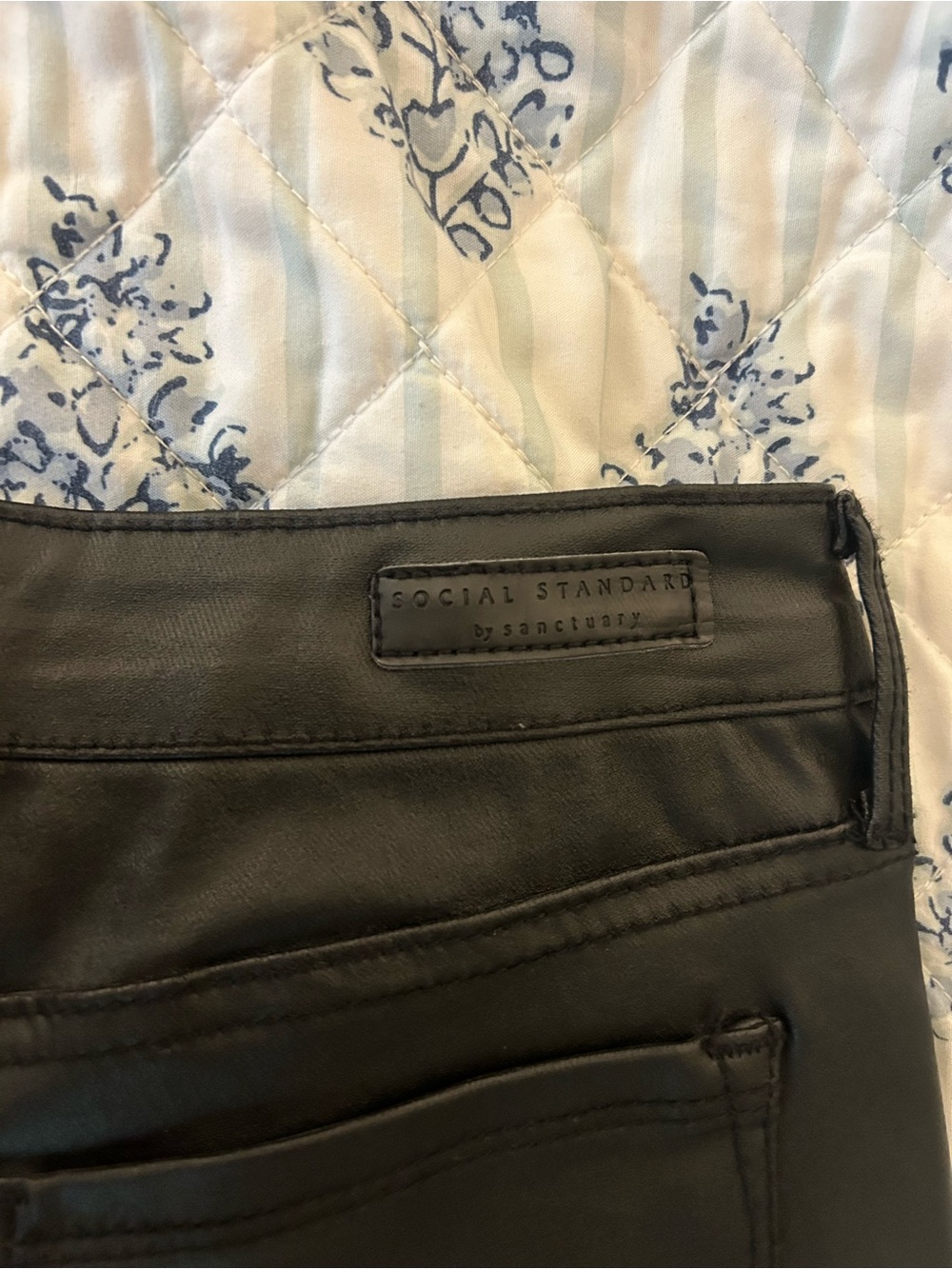 Black Faux Leather Pants - Picture 4 of 4